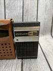 Vintage Philco Band Transistor Radio W case Untested