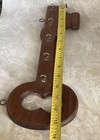 Vintage Wooden Key Wall Rack Skeleton Key Shape Hanging Key Holder Signed