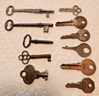 Lot Vintage Keys For Locks Padlocks Skeleton 2 Open Barrel Various Types Belknap