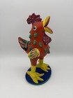 Signed Ortega Oaxacan Mexican Folk Art Rooster Hand Painted Clay Sculpture