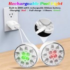 Upgraded Rechargeable Submersible Led Pool Lights With Remote ip68 Waterproof   