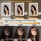 24 x 36  Led Bathroom Mirror With Front And Backlit  Wall Vanity Mirror With Lig