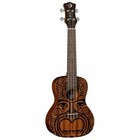 Luna Guitars - Mahagony Concert Ukelele   Uke With Tribal Graphic