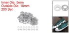 200 Set Round Grommets 5mm Hole Metal Eyelets With Washers White