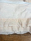Pottery Barn Kids Sadie Crib Skirt Dust Ruffle Pink New Layered Tiered Embroider