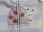 Halo Baby Fleece Sleep Sack Size Small 0-6 Months Purple Stripes Ladybug