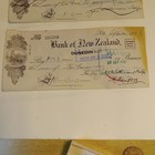 3-antique 1933 New Zealand Cheque Bank Memorabilia Amp