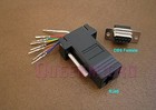20 Pack - Db9 Female To Rj45 Modular Adapter Connector Plug Serial Rs-232 Black