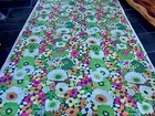 1950s Psychedelic Flower Power Hawaiian Mid Century Barkcloth Era Vintage Fabric