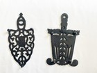 Vintage Cast Iron Painted Trivets Wilton