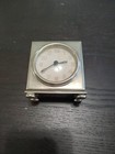 Vintage 1998 Pottery Barn Antique Style Silver Carriage Square Alarm Clock 