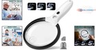 Magnifying Glass With Light Large 12 Led 3 Brightness Modes Illuminated Reading