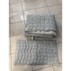 Pottery Barn Cloud Linen King Quilt Comforter One Sham Chambray Light Blue