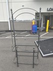 Vintage Wrought Iron Bakers Rack With Glass Shelves   Heavy Duty   Weighs A Lot