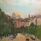 Vintage Impressionist Oil Painting Cityscape Landscape Signed