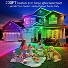 200ft Outdoor Rgb Led Strip Lights Waterproof Ip68  Music Sync  App   Remote Con