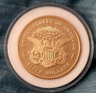 1877 Liberty-eagle Tribute  50 Proof Numismatic Coin  24k Gold-plated