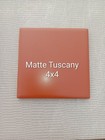 1 Box -50 Tiles  6 Ft    - Matte Orange 4x4 Ceramic Subway Tile  vintage retro 
