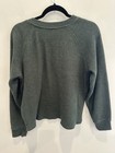 Old Navy Women   s Forest Green Waffle Knit Long Sleeve Pullover Crop Top Size L