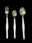 Cutco Pearl White 1759 Table Knife Soup Spoon  Teaspoon  Fork  Salad Fork 5 Pcs 