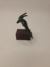 Ancient Luristan Bronze Whetstone Handle Ibex Figurine 1000-600 Bc Mounted