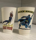 1975 Marvel 7-eleven Collectable Cups - Black Widow   Black Knight - Lot Of 4