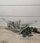 Vintage Daum France  signed  Sculptural Crystal Freeform Centerpiece Bowl