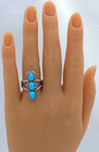Gorgeous New Carolyn Pollack Sterling Silver Turquoise Ring Size 7