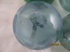 6  Alaska Beach Combed Japanese Glass Fishing Floats  Natural Etched Net Pattern