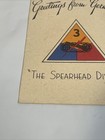 Ww2 Christmas Greeting Card 3rd Armor Div Spearhead From Germany Theatre Vtg