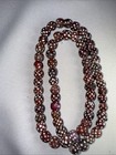 Venetian Skunk Red African Trade 63  Beads -9-11mm-length 26 Inch