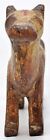 Antique Wooden Cow Figurine Statue Original Old Hand Carved Painted