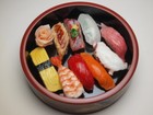 Made In Japan Fake Food  food Replica Sushi With Sushi Oke  bowl For Sushi Rice 