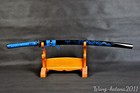 All Blue Sharp Full Tang Japanese Samurai Katana Sword 1095 Steel Dragon Sheath