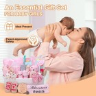 27-piece Baby Girl Shower Gift Basket Set - Newborn Essentials  Large Pink G   