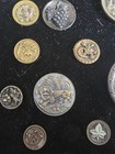 Vintage Collection Of 30 Antique Buttons  Framed In Beautiful Wood Frame From   