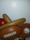 Vintage Burwood Products 1992 Sports Wall Hanging Decor Football Baseball 3260