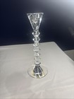 Baccarat 10 1 2 Inch Vega Crystal Candlestick Label  Etched Marks No Box