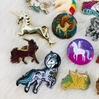 Vtg To Modern Unicorn Lapel Pin Lot In Rainbow  Pewter  Enamel   Gold Tone