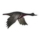 Vintage Two Tone Hand Carved Flying Goose Wall Mount Decoy For Cabin Or Lodge