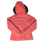 Columbia Omni-shield Coral Pink Puffer Jacket Faux Fur Hood Winter Parka Womens
