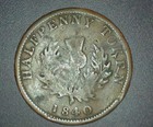 1840 Nova Scotia Half Penny Token Queen Victoria