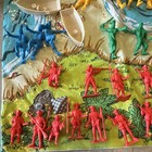Pirate Ship Plastic Play Set W  Soldiers  Accessories  Small Boats   Play Mat