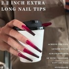 Colotown Extra Long Soft Gel Nail Tips  240 Pcs 2 2 Inch Full Cover 3xl Coffin