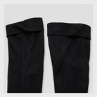Predictions Black Knee High Suede Look Boots Women   s Size 8 Block Heel Guc