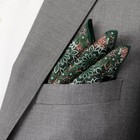 Green Floral Pocket Square