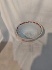 Antique Porcelain Bowl Orange White Hand Painted 7 1 2  Tall