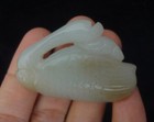 Very Fine Old Chinese Hand Carving Goose Statue Natural Jade Pendant