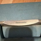 Vintage Samsonite Silhouette Blue Hardcase Train Case 18  Comps 40-100 