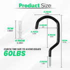 6 Pack Heavy Duty Garage Bike Storage And Utility Hooks-5 7 Inches For Garage